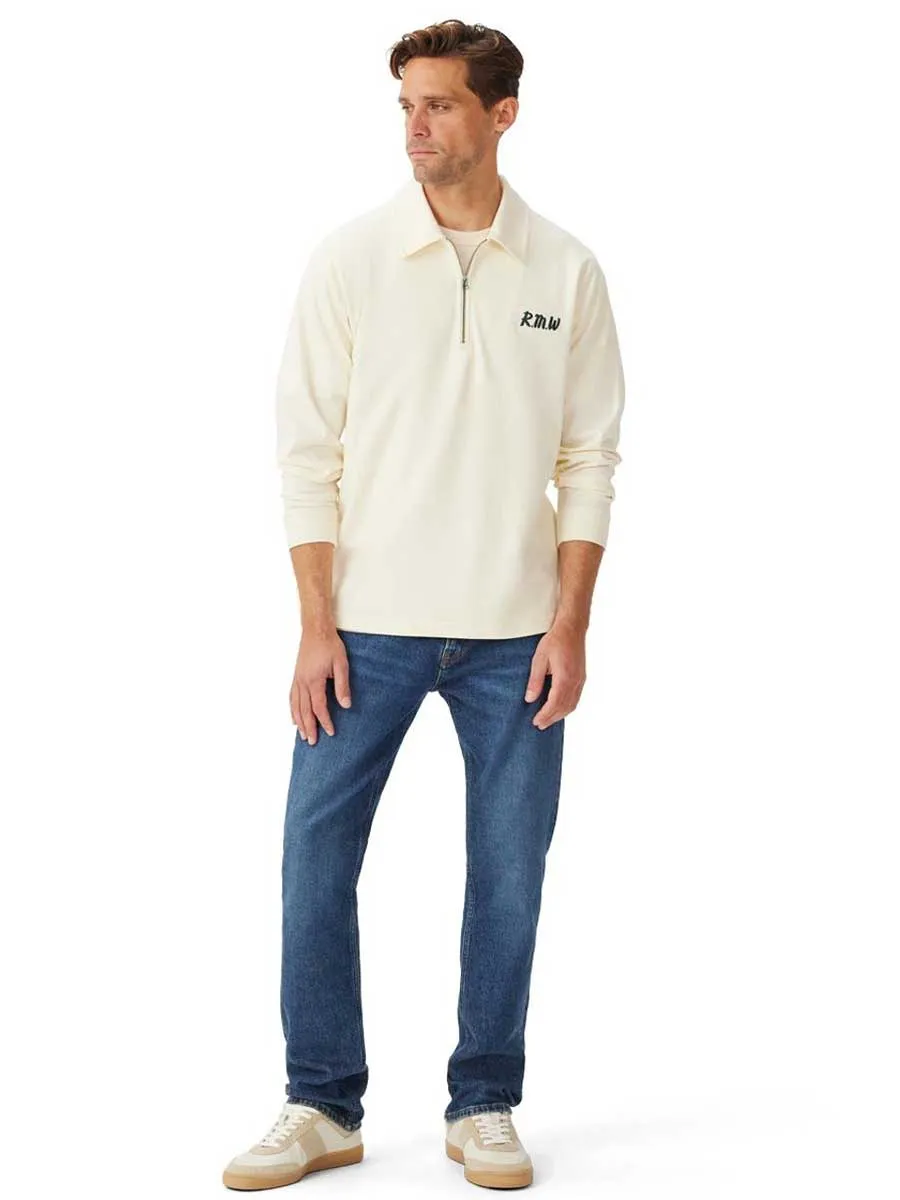 30% OFF RM WILLIAMS 1/4 Zip Rugby Top - Men's - Cream - Size: 3XL