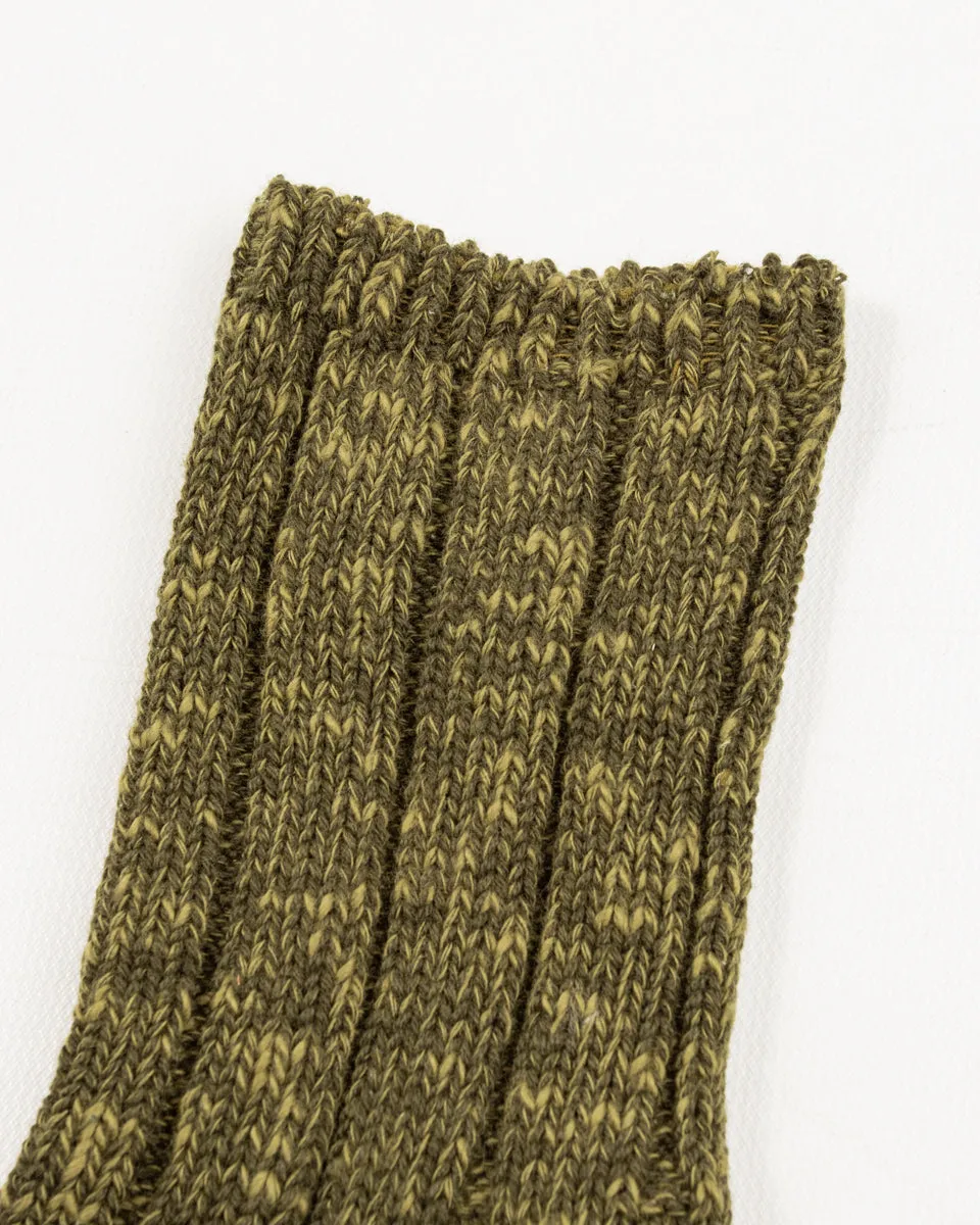 56 Yarns MA-1 RAINBOWY HAPPY HEEL Socks - Khaki