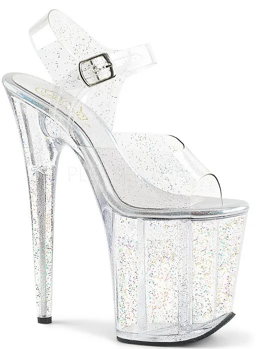 8" Spike Glitter Platform  (FLAMINGO-808MMG)