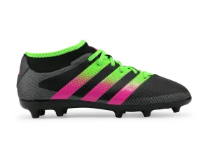 adidas Kids ACE 16.3 Primemesh FG/AG Black/Solar Green/Shock Pink
