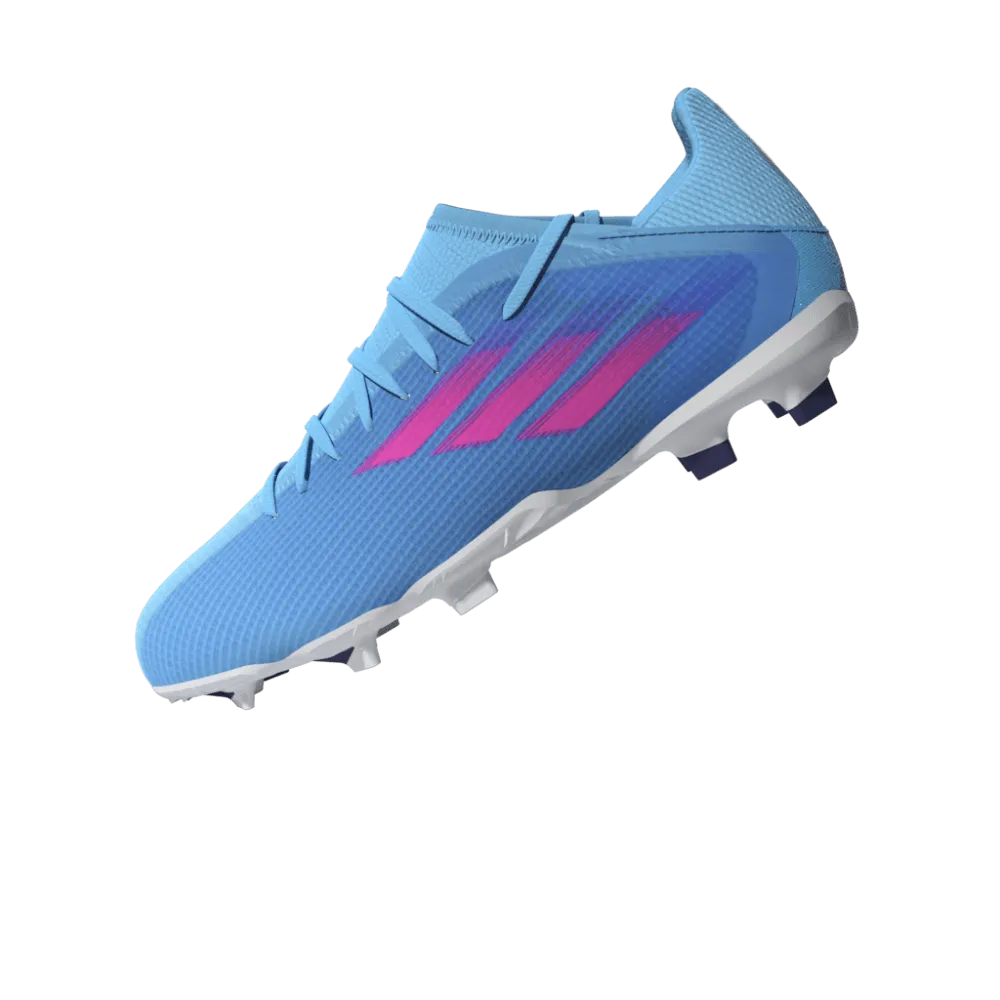 adidas Kid's X Speedflow 3 FG J Firm Ground Boots Sky Rush/Pink