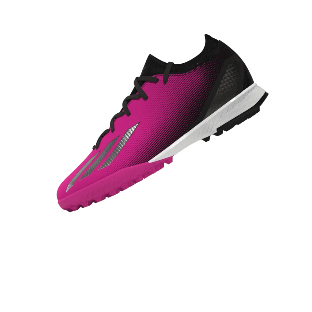 adidas Kid's X Speedportal.3 TF J Turf Football Boots Black/Pink