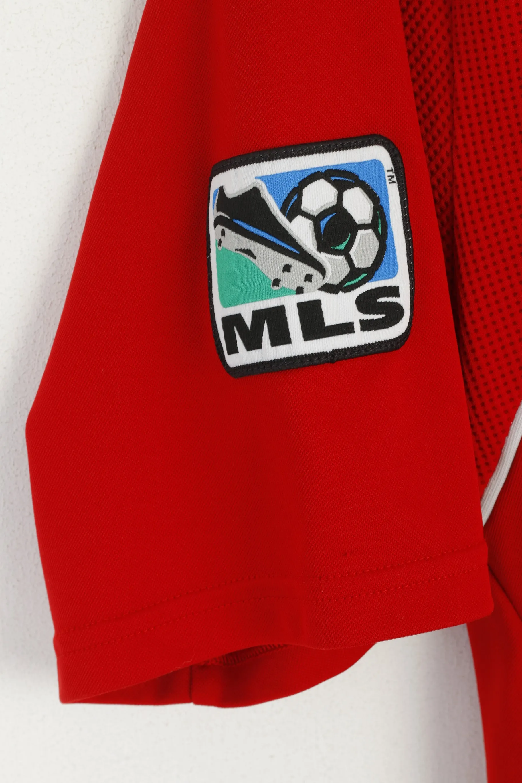 Adidas Men M Shirt Red Climacool MLS Soccer Sportswear Training Jersey Top