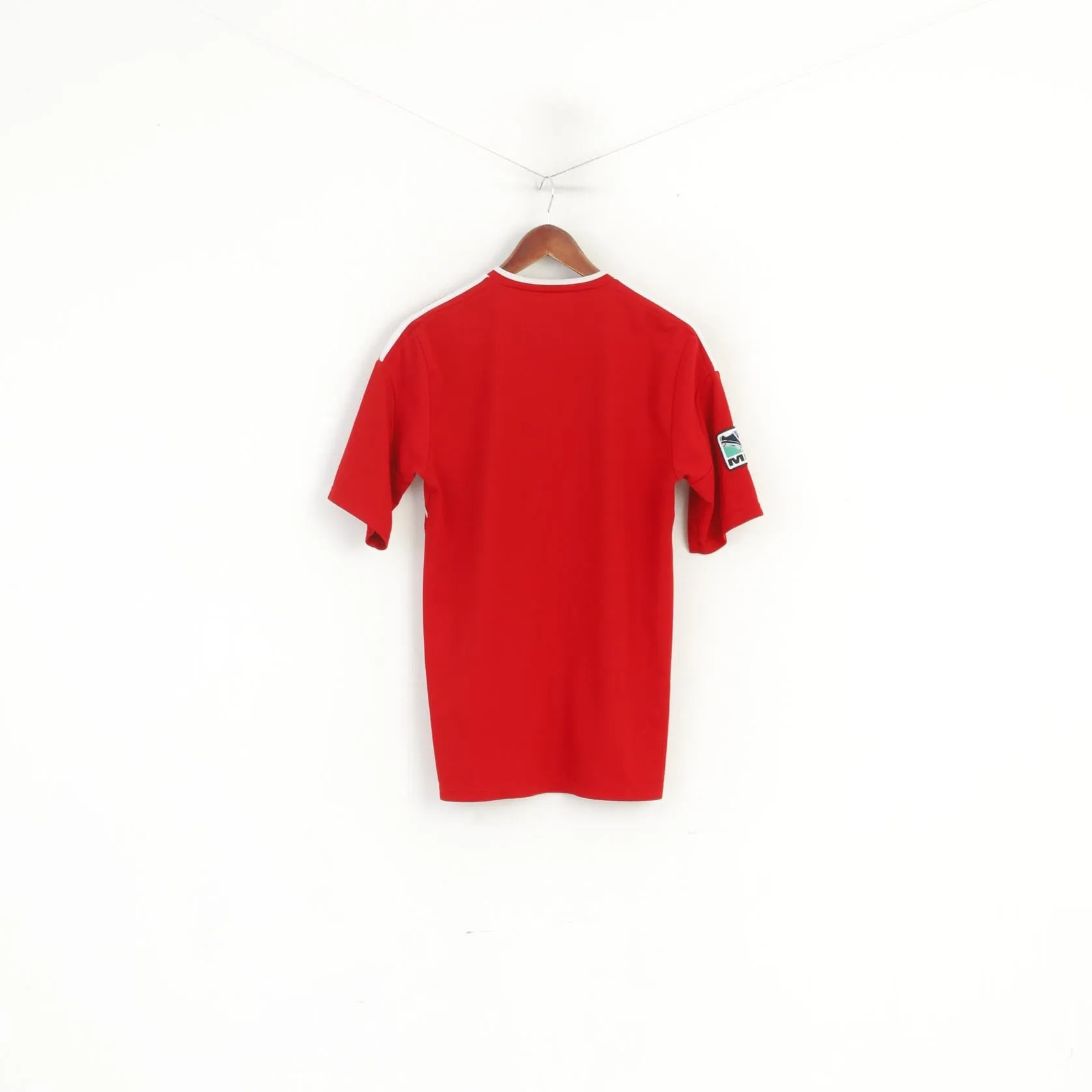 Adidas Men M Shirt Red Climacool MLS Soccer Sportswear Training Jersey Top