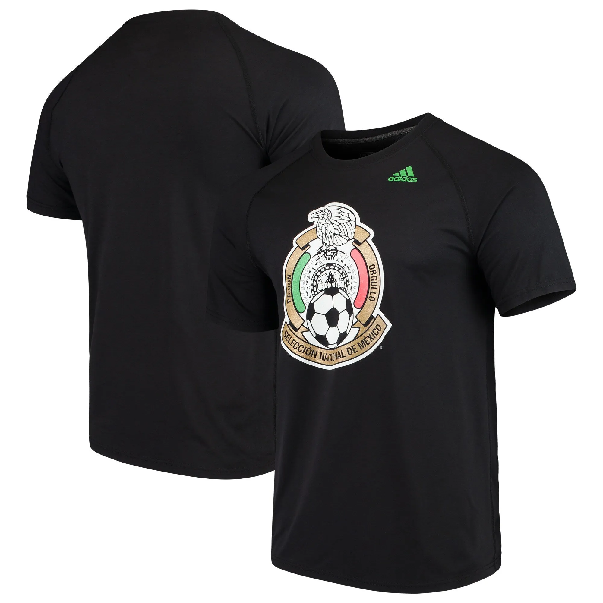 ADIDAS MEXICO "SELECCION NATIONAL" CREST LOGO TEE-BLACK