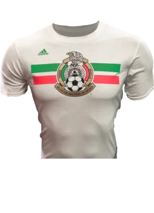ADIDAS MEXICO STRIPPED AND CREST LOGO T-SHIRT