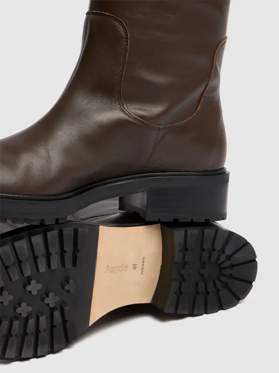 Aeyde   45mm Henry leather tall boots 