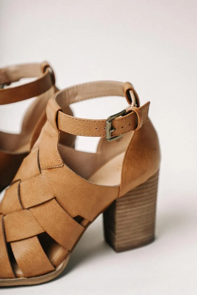 Alma Woven Heels in Camel