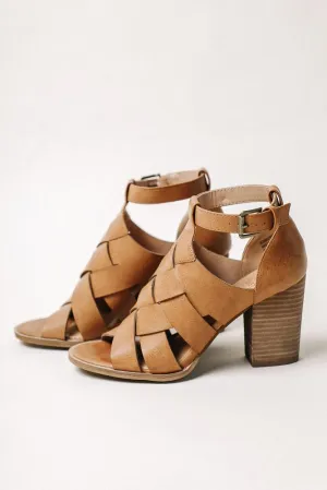 Alma Woven Heels in Camel