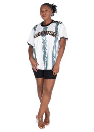 Argentina Soccer Sequin Shirt