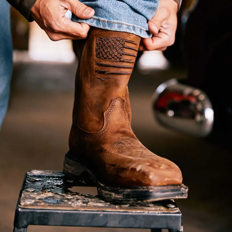 Ariat WorkHog XT Patriot Waterproof Carbon Toe Work Boot Style 10036002