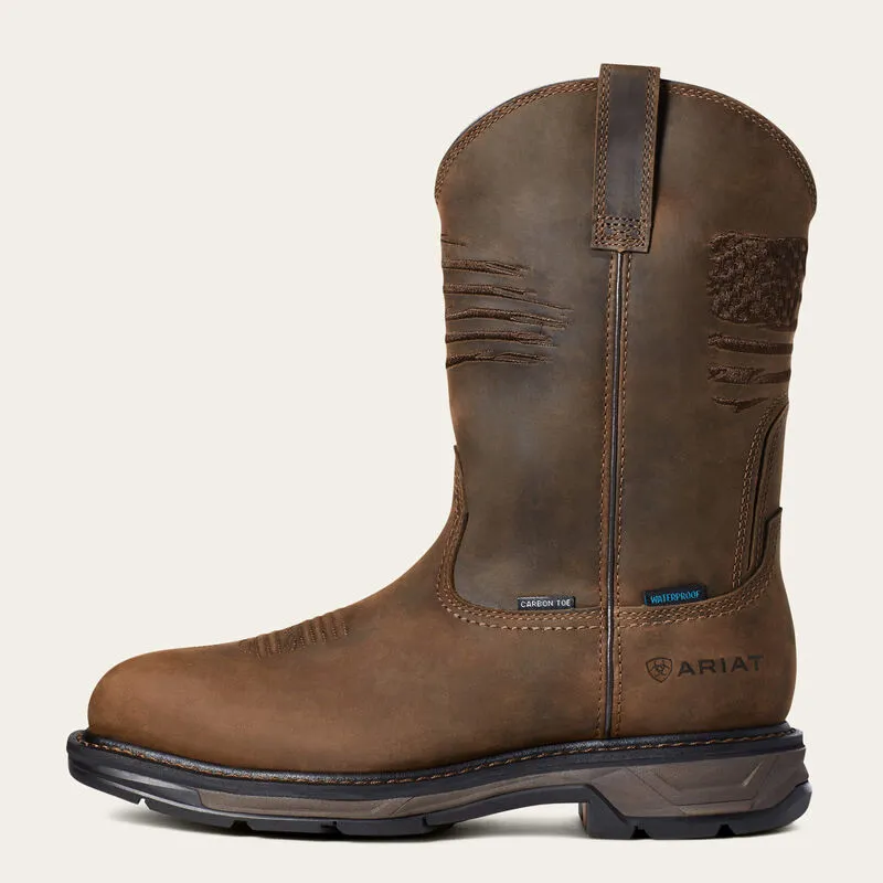 Ariat WorkHog XT Patriot Waterproof Carbon Toe Work Boot Style 10036002