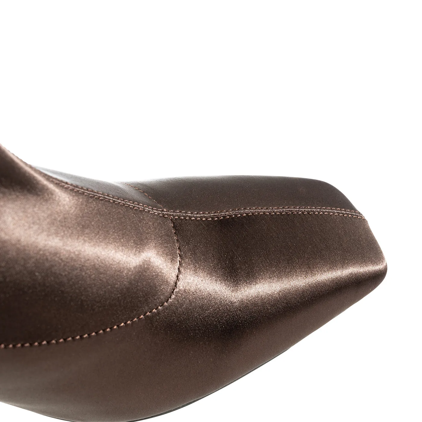 Arlo bootie satin - BROWN SATIN