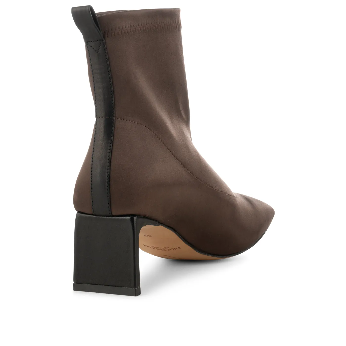 Arlo bootie satin - BROWN SATIN