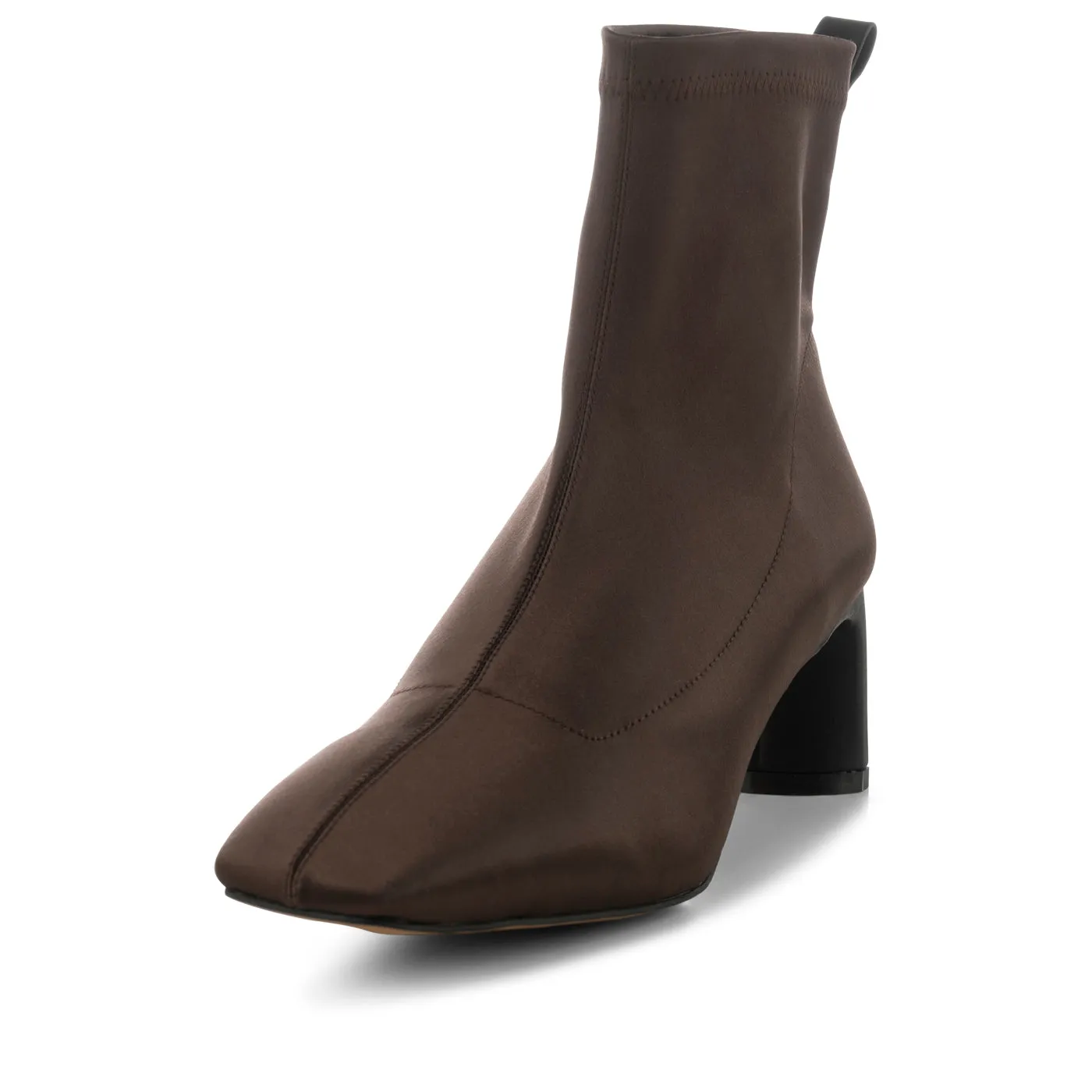 Arlo bootie satin - BROWN SATIN