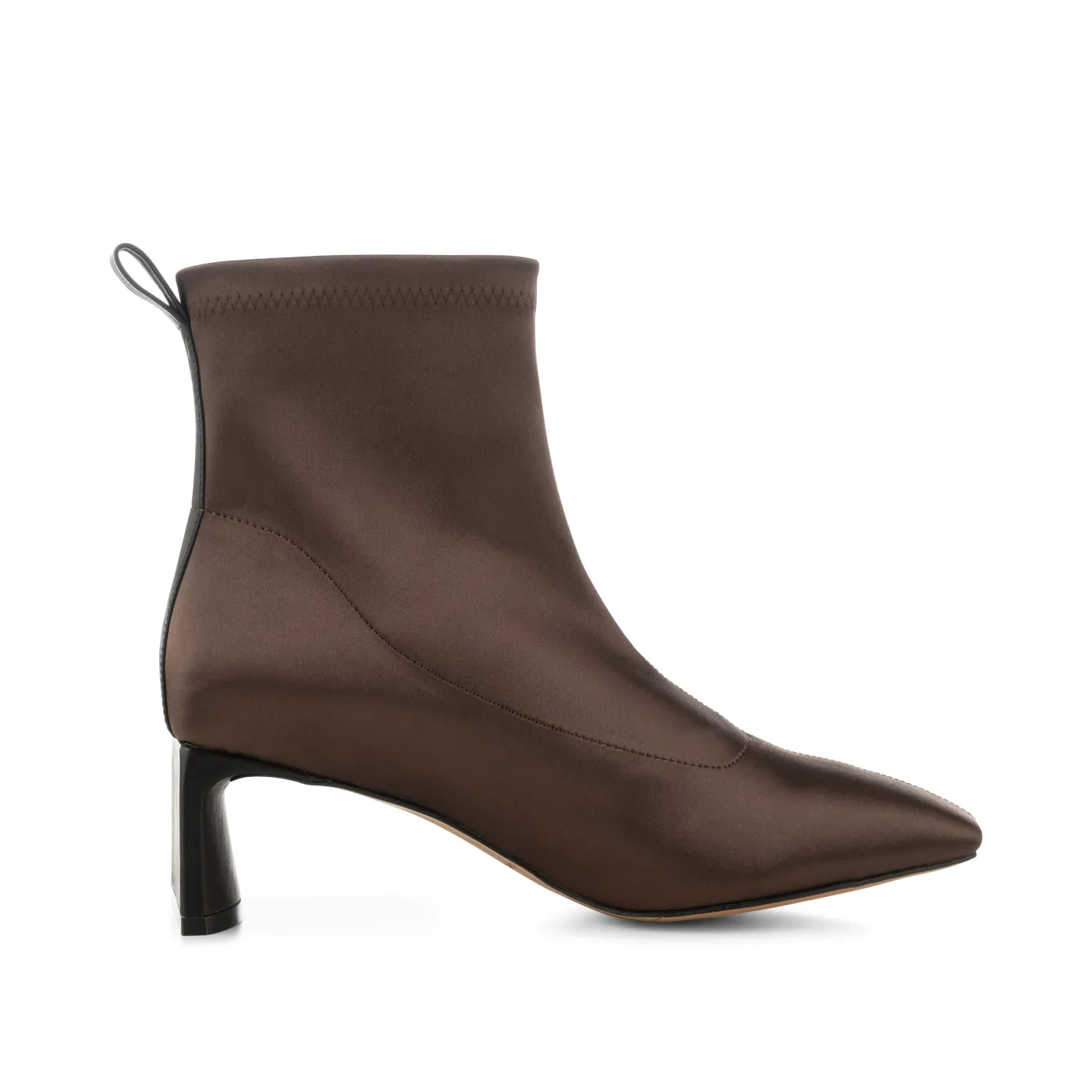 Arlo bootie satin - BROWN SATIN