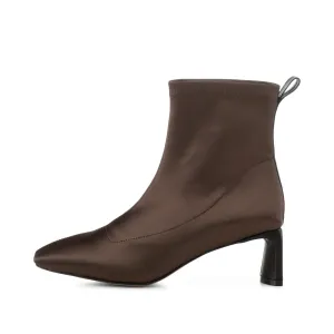 Arlo bootie satin - BROWN SATIN