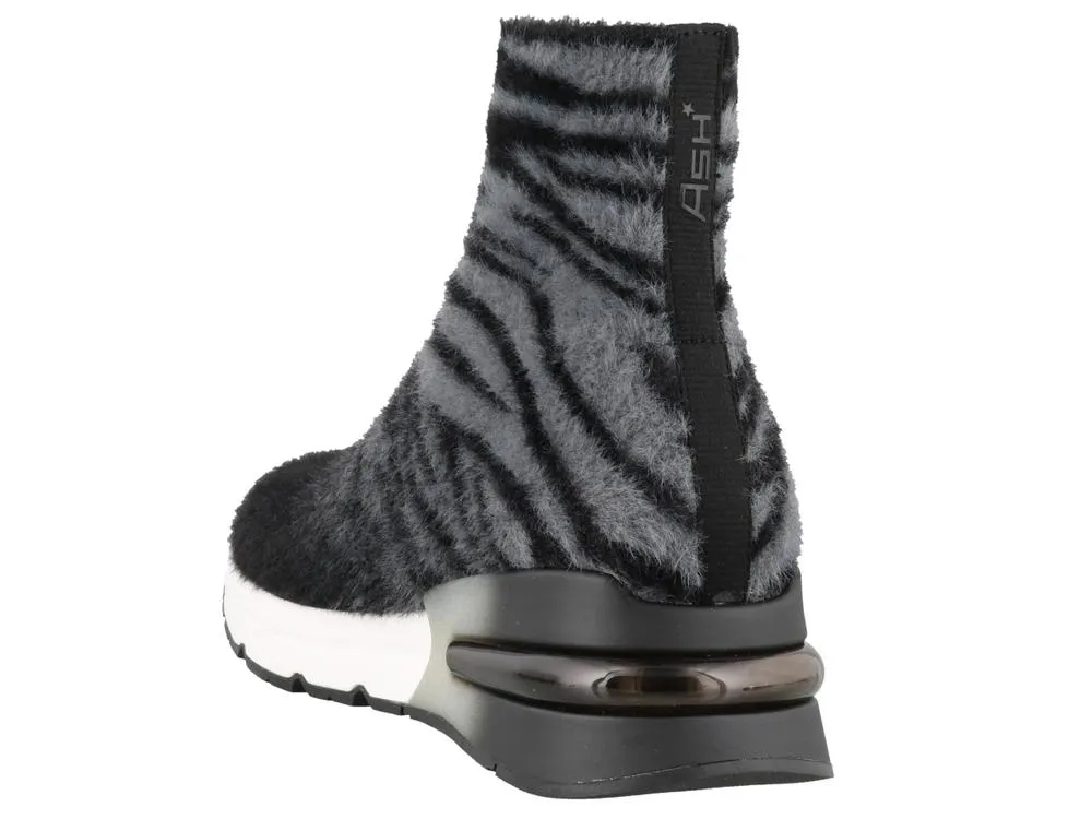 Ash King Fur Detail High Top Sneakers