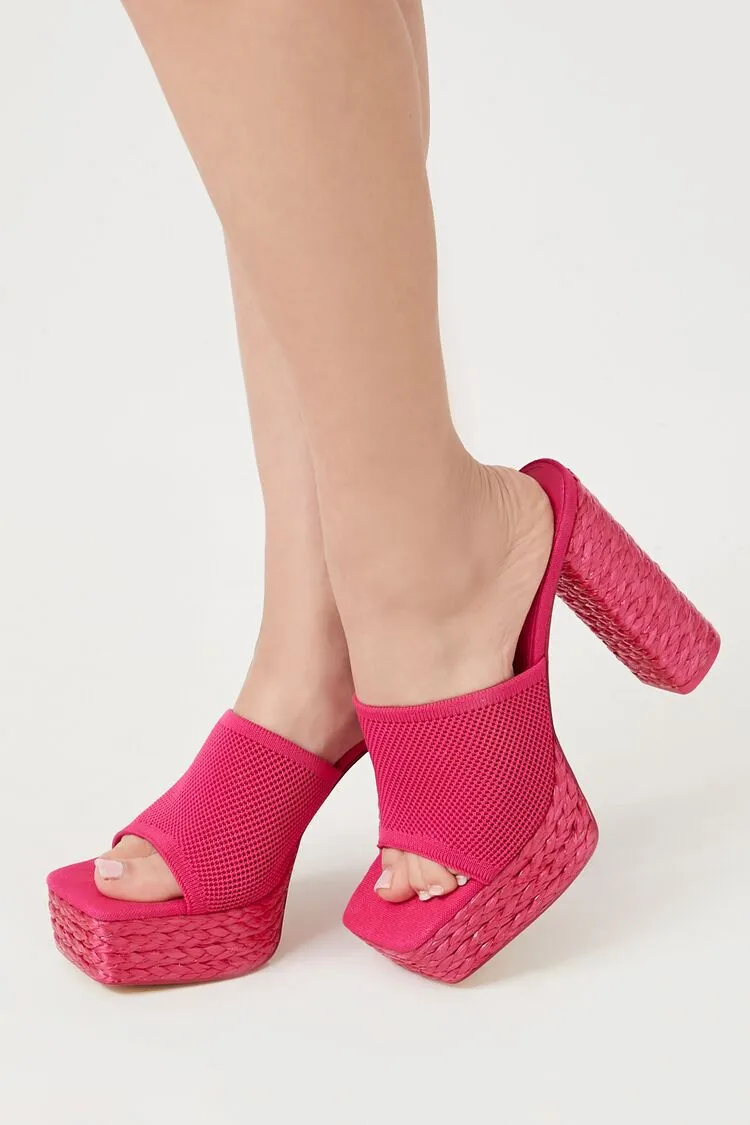 Basketwoven Platform Heels