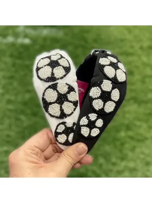 Beaded Soccer Ball Headband
