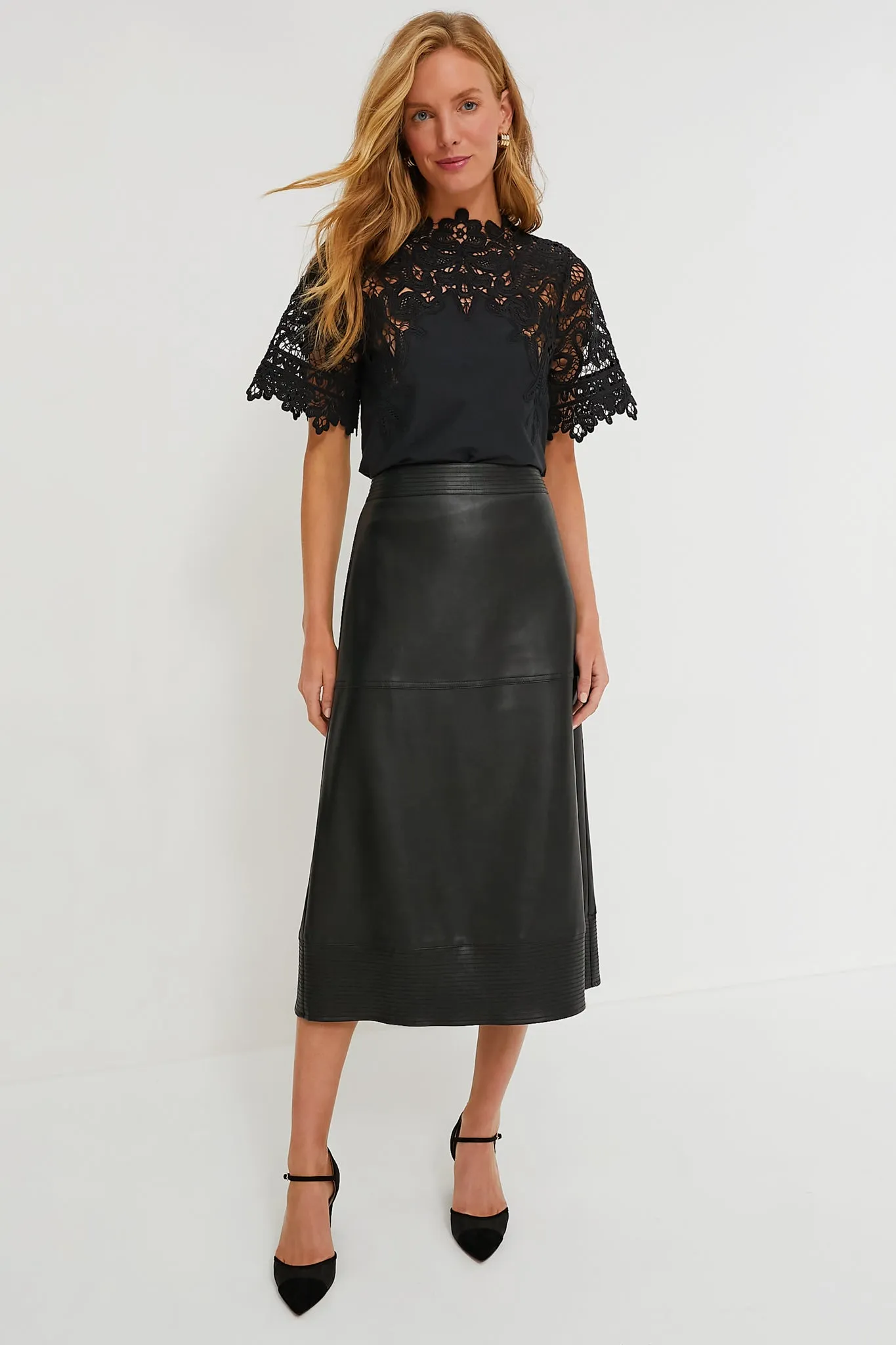 Black Mesh Darcy Wedges