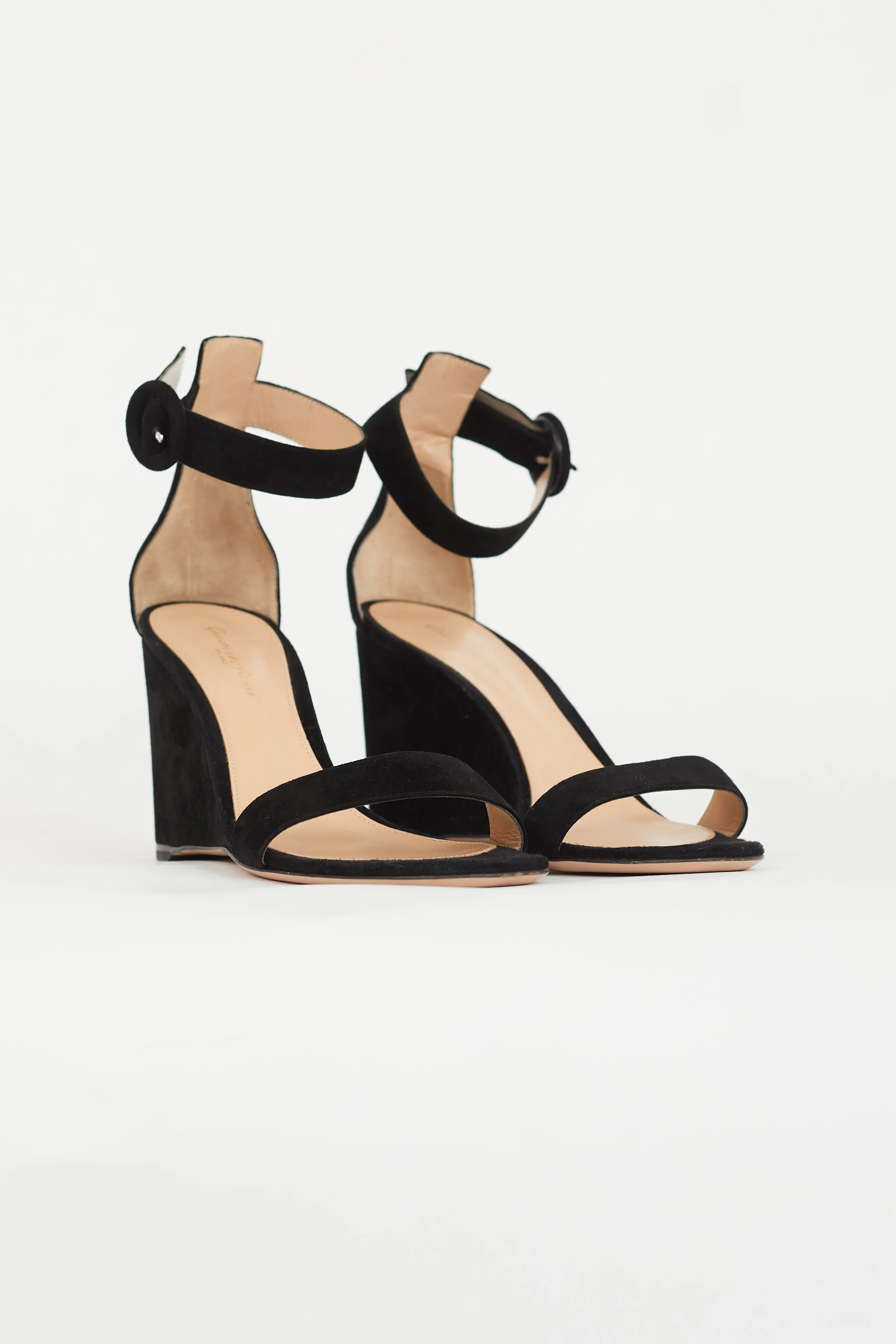 Black Suede Portofino Wedge