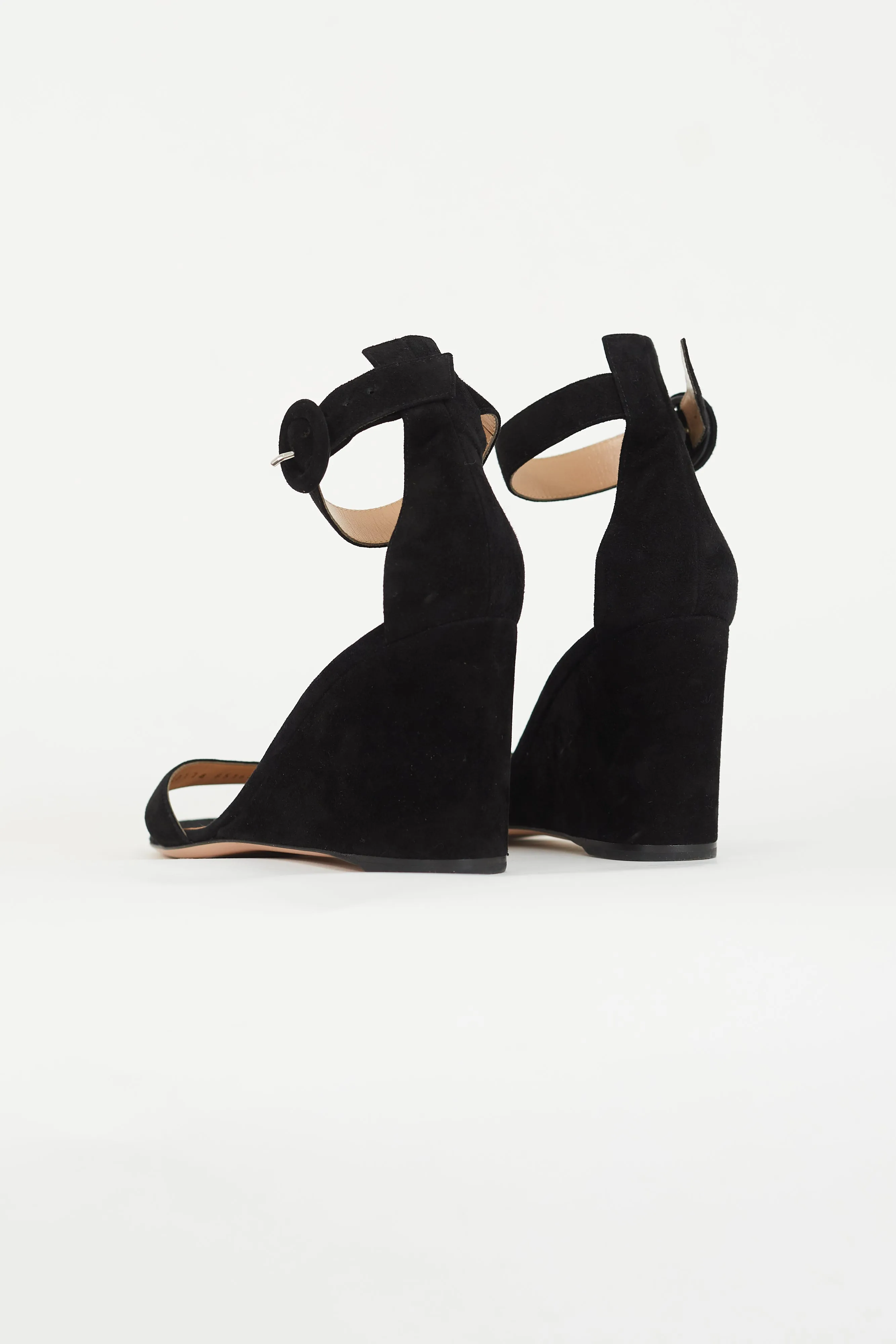 Black Suede Portofino Wedge