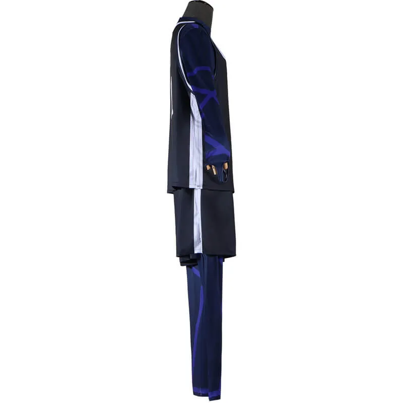 Blue Lock Jersey Anime Blue Lock Black Sportswear Soccer Jersey Costume Becostume