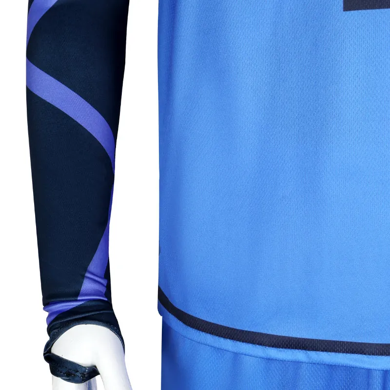 Blue Lock Jersey Anime Blue Lock Blue Sportswear Soccer Jersey Becostume