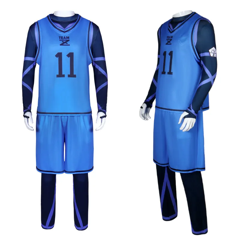 Blue Lock Jersey Anime Blue Lock Blue Sportswear Soccer Jersey Becostume