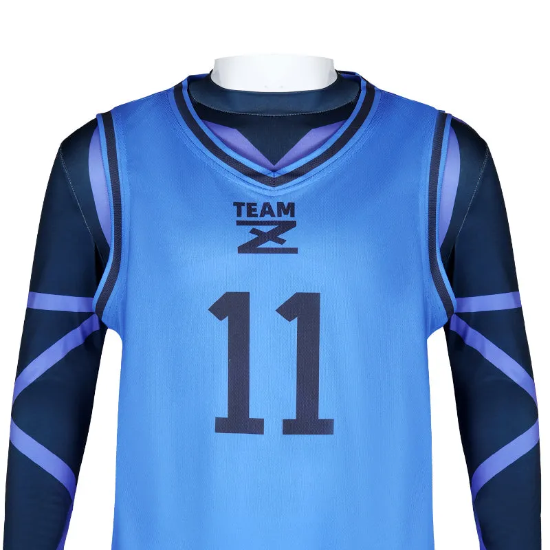 Blue Lock Jersey Anime Blue Lock Blue Sportswear Soccer Jersey Becostume