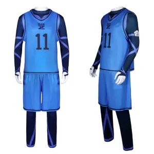 Blue Lock Jersey Anime Blue Lock Blue Sportswear Soccer Jersey Becostume