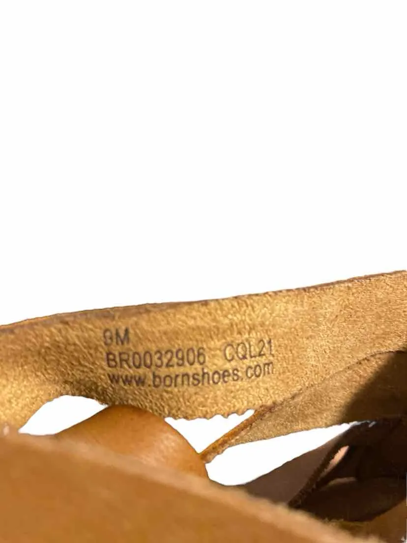 Born Women's Iwa Woven Leather Sandals Brown Size 9