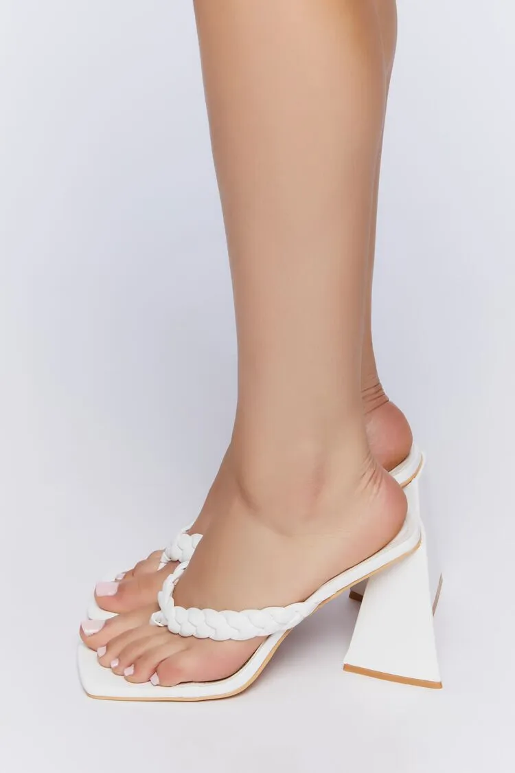 Braided Thong Heels