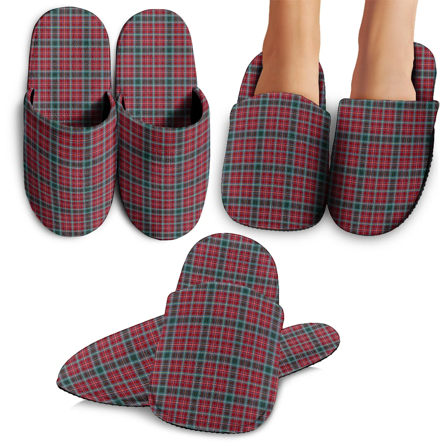 British Columbia Province Canada Tartan Home Slippers