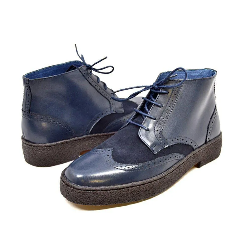 British Walkers Wingtips Limited Edition Men's Leather & Suede Boots