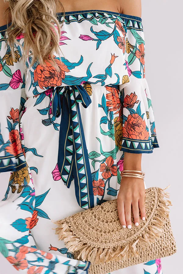 Bubbly with Besties Off Shoulder Midi