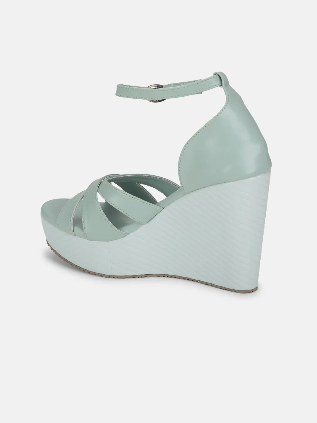 Buckle Straps Wedge Heels