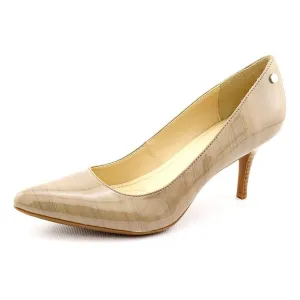 Calvin Klein Ashley Patent Leather Pump, Beige (Women)