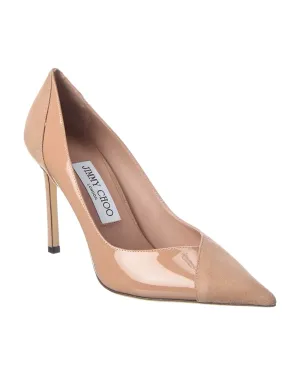 Cass 95 Suede and Patent Pump in Ballet Pink