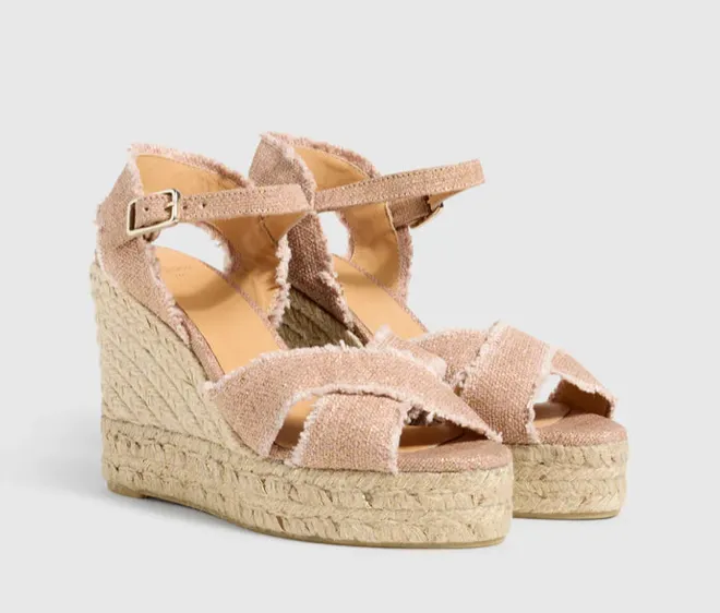 Castaner Bromelia 8ED Rosa Wedge Espadrilles