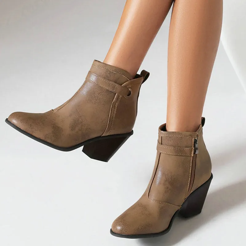 Casual Patchwork Round Out Door Shoes (Heel Height 2.95in)(4 Colors)