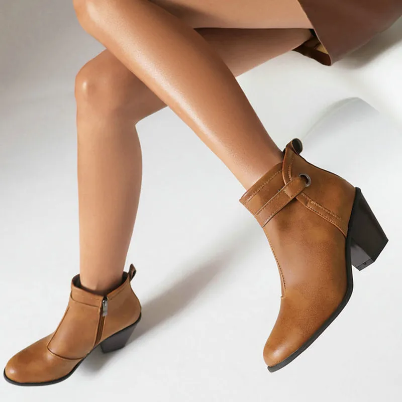 Casual Patchwork Round Out Door Shoes (Heel Height 2.95in)(4 Colors)