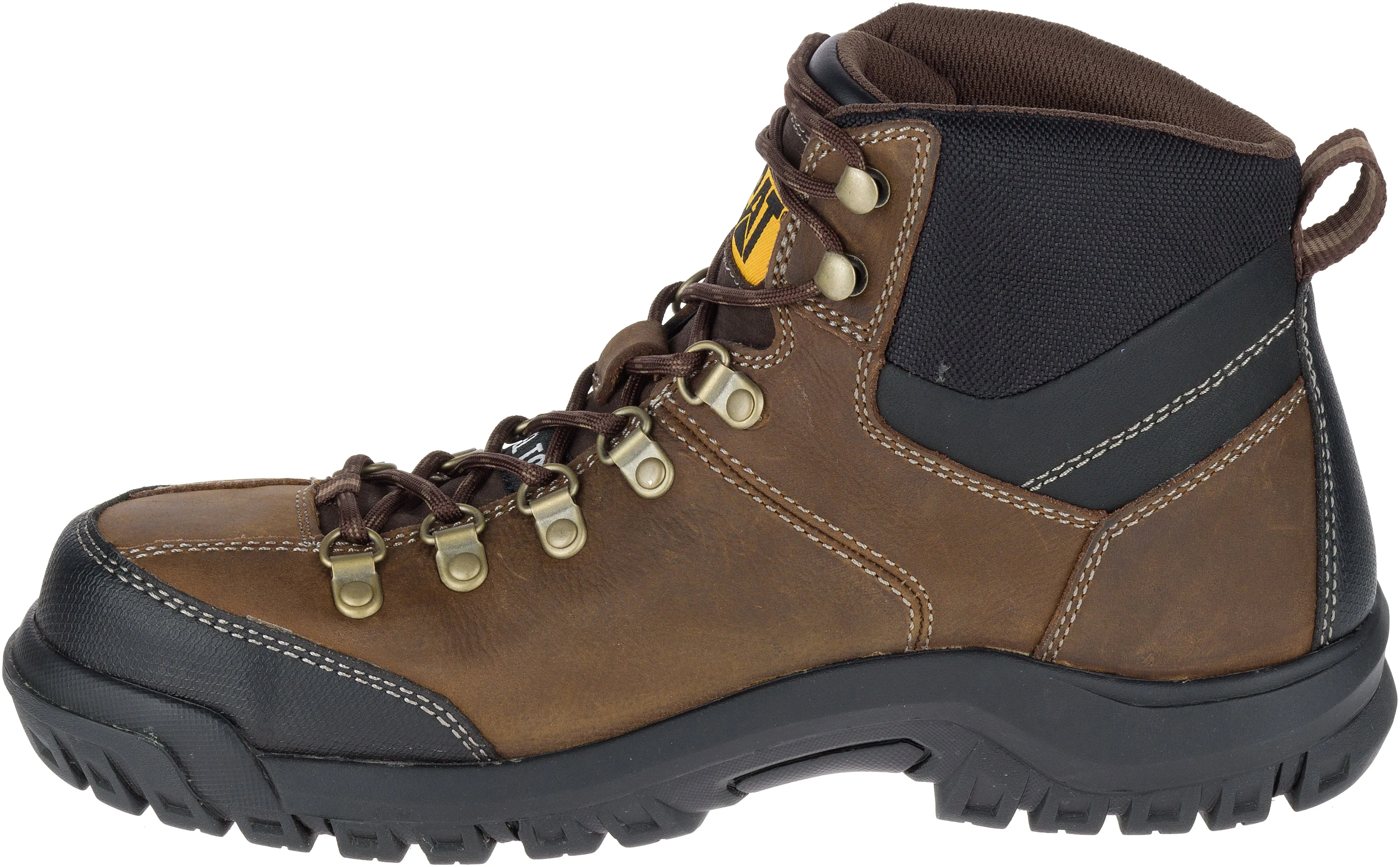 'Caterpillar' Men's 6" Threshold WP, EH, Steel Toe - Brown / Black