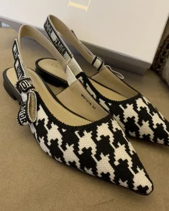 CD J'Ador Slingback Pump Black And White For Women 0.6 in / 1.5 cm