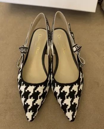 CD J'Ador Slingback Pump Black And White For Women 0.6 in / 1.5 cm
