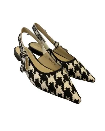CD J'Ador Slingback Pump Black And White For Women 0.6 in / 1.5 cm