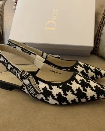 CD J'Ador Slingback Pump Black And White For Women 0.6 in / 1.5 cm
