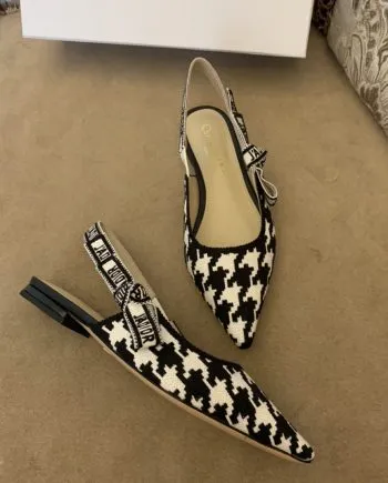 CD J'Ador Slingback Pump Black And White For Women 0.6 in / 1.5 cm