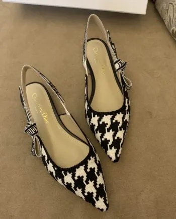 CD J'Ador Slingback Pump Black And White For Women 0.6 in / 1.5 cm